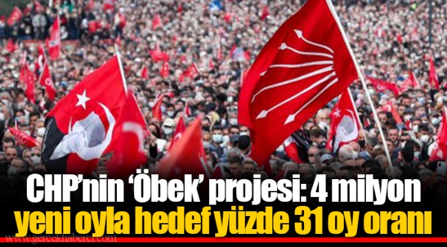 CHP’nin ‘Öbek’ projesi: 4 milyon yeni oyla hedef yüzde 31 oy oranı