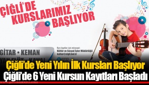 Çiğli’de Yeni Yılın İlk Kursları Başlıyor