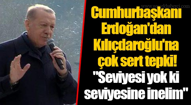 Cumhurbaşkanı Erdoğan'dan Kılıçdaroğlu'na çok sert tepki! "Seviyesi yok ki seviyesine inelim"