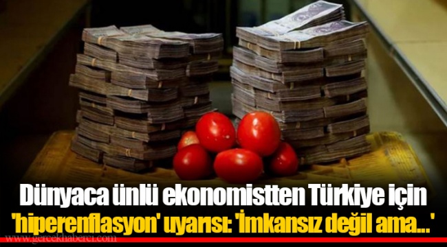 Dünyaca ünlü ekonomistten Türkiye için 'hiperenflasyon' uyarısı: 'İmkansız değil ama...'