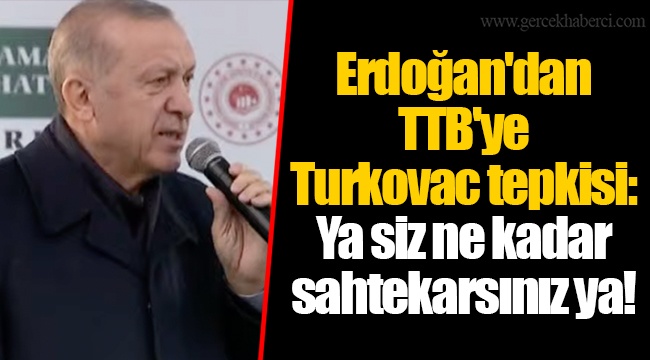 Erdoğan'dan TTB'ye Turkovac tepkisi: Ya siz ne kadar sahtekarsınız ya!