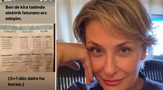 Gülse Birsel elektrik faturasını paylaşıp isyan etti: Kira tadında…