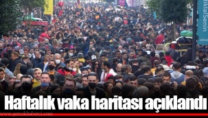 Haftalık vaka haritası açıklandı