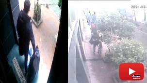 Hırsızın rahatlığı kamerada: Evi soyup garajdan çaldığı bisikletle kaçtı