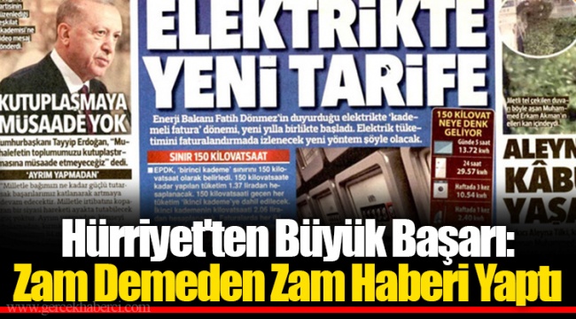 Hürriyet'ten Büyük Başarı: Zam Demeden Zam Haberi Yaptı