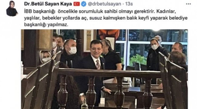 İmamoğlu İstanbul Karla Boğuşurken Lüks Balık Restoranına mı Gitti?
