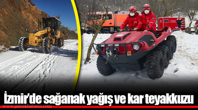 İzmir’de sağanak yağış ve kar teyakkuzu