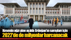 Kesenin ağzı yine açıldı: Erdoğan'ın sarayları için 2022'de de milyonlar harcanacak