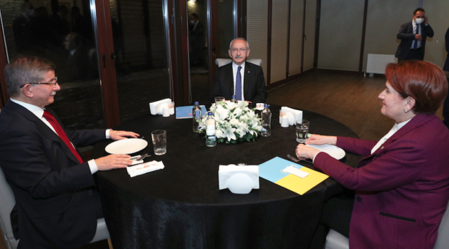 Kılıçdaroğlu, Akşener ve Davutoğlu akşam yemeğinde bir araya geldi