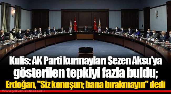 Kulis: AK Parti kurmayları Sezen Aksu'ya gösterilen tepkiyi fazla buldu; Erdoğan, "Siz konuşun; bana bırakmayın" dedi