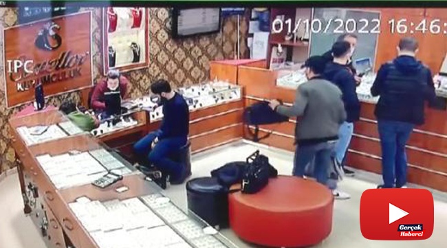 Kuyumcuda içinde 500 bin liralık altın olan çantayı böyle çaldı