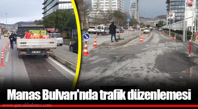 Manas Bulvarı'nda trafik düzenlemesi