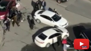 Önce tartıştı sonra motosiklete çarpıp böyle kaçtı