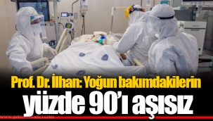 Prof. Dr. İlhan: Yoğun bakımdakilerin yüzde 90’ı aşısız