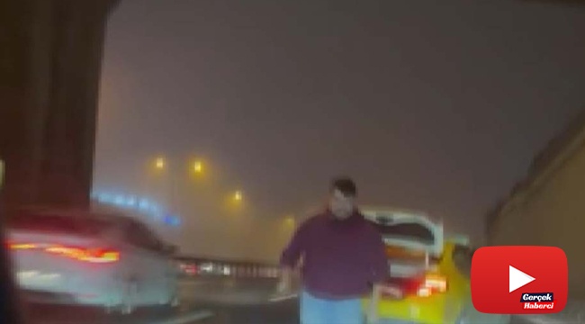 TEM Otoyolu'nda beyzbol sopalı taksici dehşeti