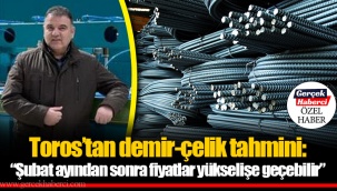 Toros’tan demir-çelik tahmini: “Şubat ayından sonra fiyatlar yükselişe geçebilir”