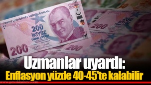 Uzmanlar uyardı: Enflasyon yüzde 40-45'te kalabilir