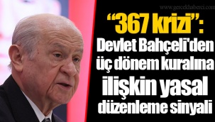 “367 krizi”: Devlet Bahçeli'den üç dönem kuralına ilişkin yasal düzenleme sinyali