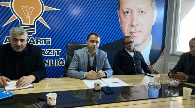 AK Parti Doğubeyazıt İlçe Başkanı İstifa Etti