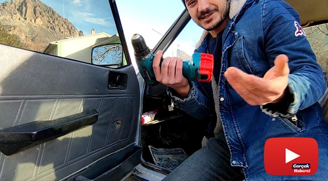 Aracına bulduğu çözümle sosyal medyada ilgi odağı oldu