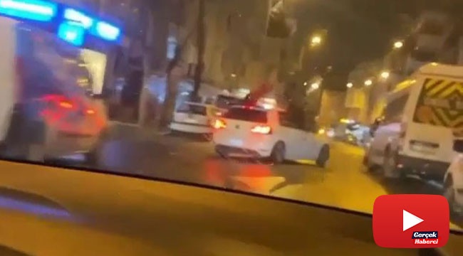 Asker eğlencesinde yol kapatıp drift yaptılar