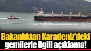 Bakanlıktan Karadeniz'deki gemilerle ilgili açıklama!