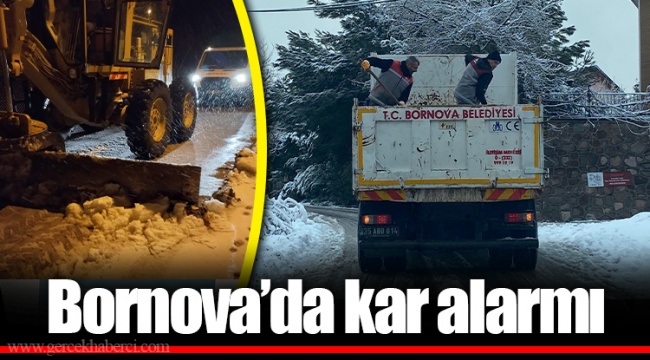 Bornova’da kar alarmı