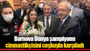 Bornova Dünya şampiyonu cimnastikçisini coşkuyla karşıladı
