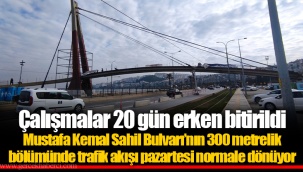Çalışmalar 20 gün erken bitirildi