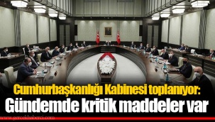 Cumhurbaşkanlığı Kabinesi toplanıyor: Gündemde kritik maddeler var