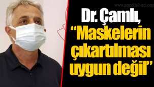 Dr. Çamlı, “Maskelerin çıkartılması uygun değil”