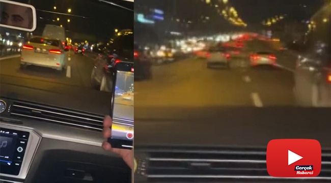 E-5'te art arda makas attı, o anları arkadaşı görüntüledi