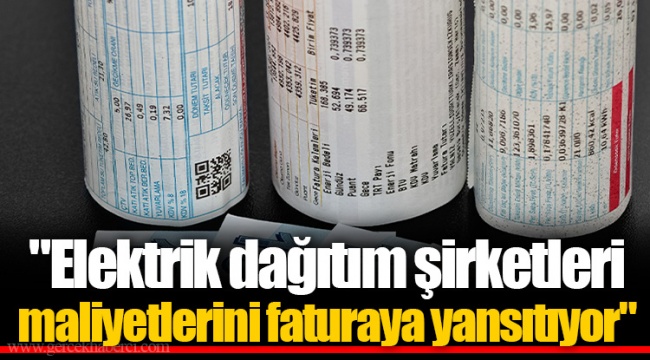 "Elektrik dağıtım şirketleri maliyetlerini faturaya yansıtıyor"