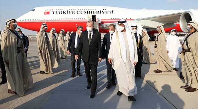 Erdoğan, 9 yıl sonra Birleşik Arap Emirlikleri'nde