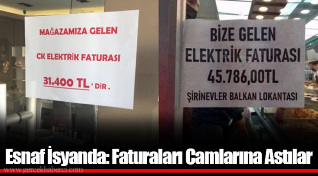 Esnaf İsyanda: Faturaları Camlarına Astılar