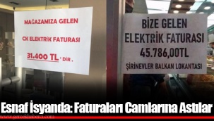 Esnaf İsyanda: Faturaları Camlarına Astılar