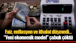 Faiz, enflasyon ve ithalat düşmedi…