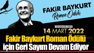 Fakir Baykurt Roman Ödülü için Geri Sayım Devam Ediyor