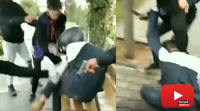 Gençler, araya aldıkları arkadaşlarını öldüresiye darp etti