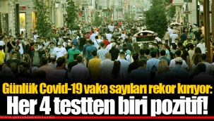 Günlük Covid-19 vaka sayıları rekor kırıyor: Her 4 testten biri pozitif!