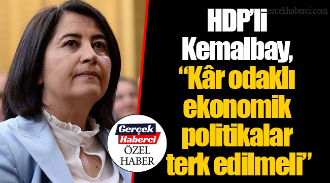 HDP’li Kemalbay, “Kâr odaklı ekonomik politikalar terk edilmeli”