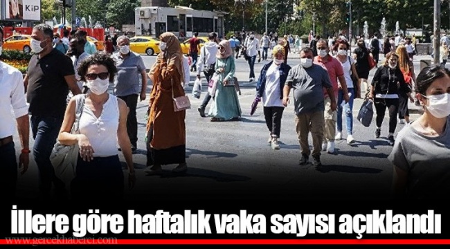 İllere göre haftalık vaka sayısı açıklandı