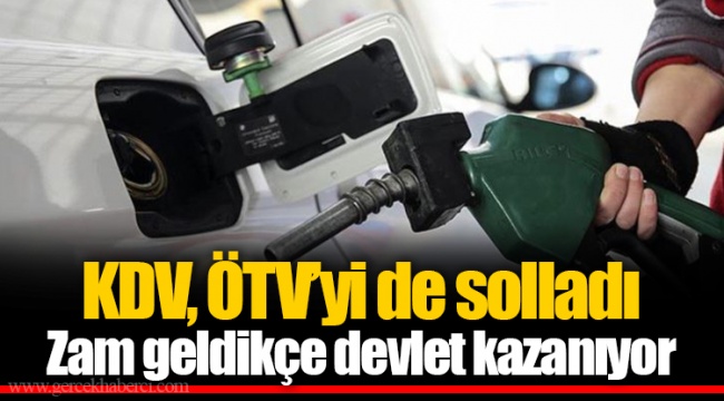 KDV, ÖTV’yi de solladı  Zam geldikçe devlet kazanıyor
