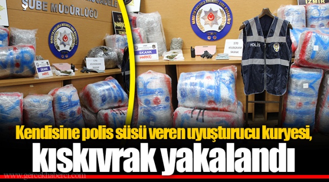 Kendisine polis süsü veren uyuşturucu kuryesi, kıskıvrak yakalandı