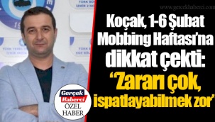 Koçak, 1-6 Şubat Mobbing Haftası’na dikkat çekti: “Zararı çok, ispatlayabilmek zor”