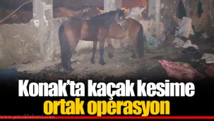Konak’ta kaçak kesime ortak operasyon