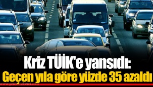 Kriz TÜİK'e yansıdı: Geçen yıla göre yüzde 35 azaldı