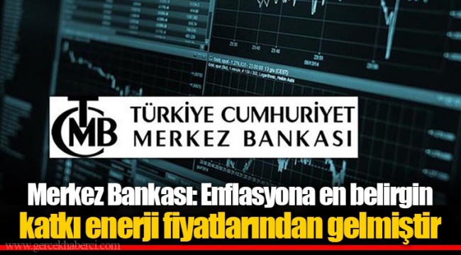 Merkez Bankası: Enflasyona en belirgin katkı enerji fiyatlarından gelmiştir