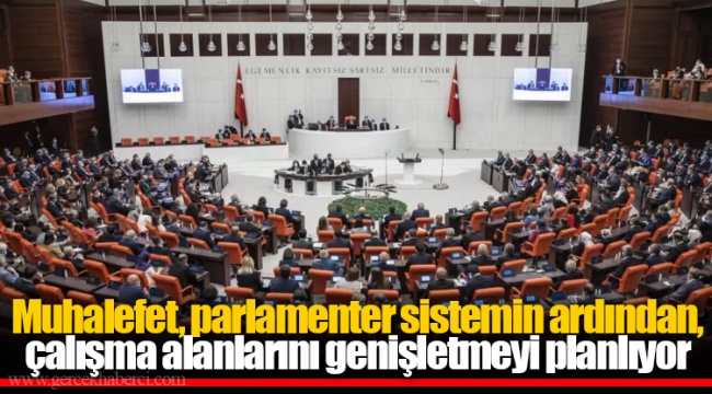 Muhalefet, parlamenter sistemin ardından, çalışma alanlarını genişletmeyi planlıyor