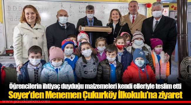 Öğrencilerin ihtiyaç duyduğu malzemeleri kendi elleriyle teslim etti